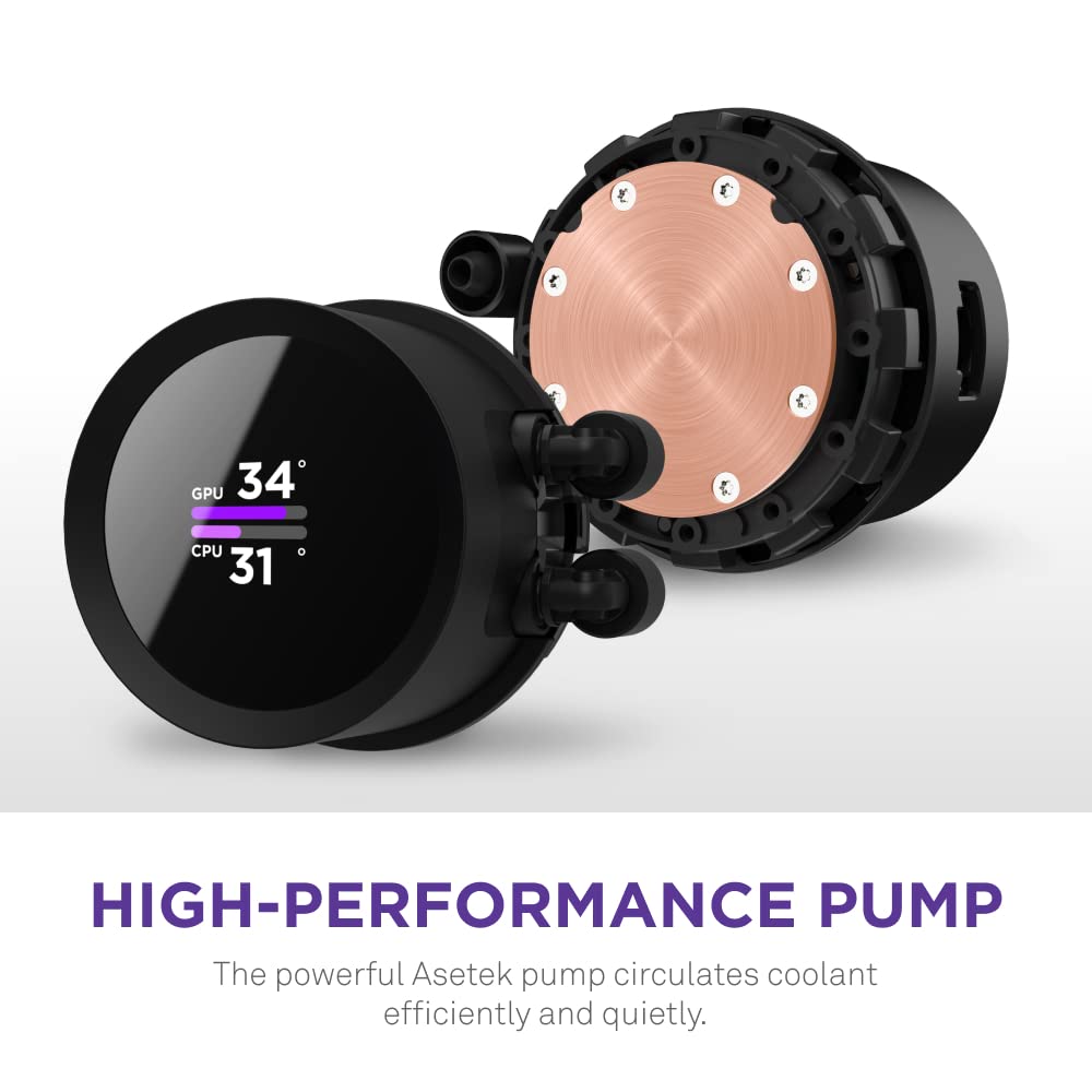 OPEN BOX NZXT Kraken 240 RGB 240mm CPU Liquid Cooler/AIO with with LCD Display and RGB Fans - Black, Support Intel Socket : LGA 1700, 1200/115X | AMD Socket : AM4, AM5