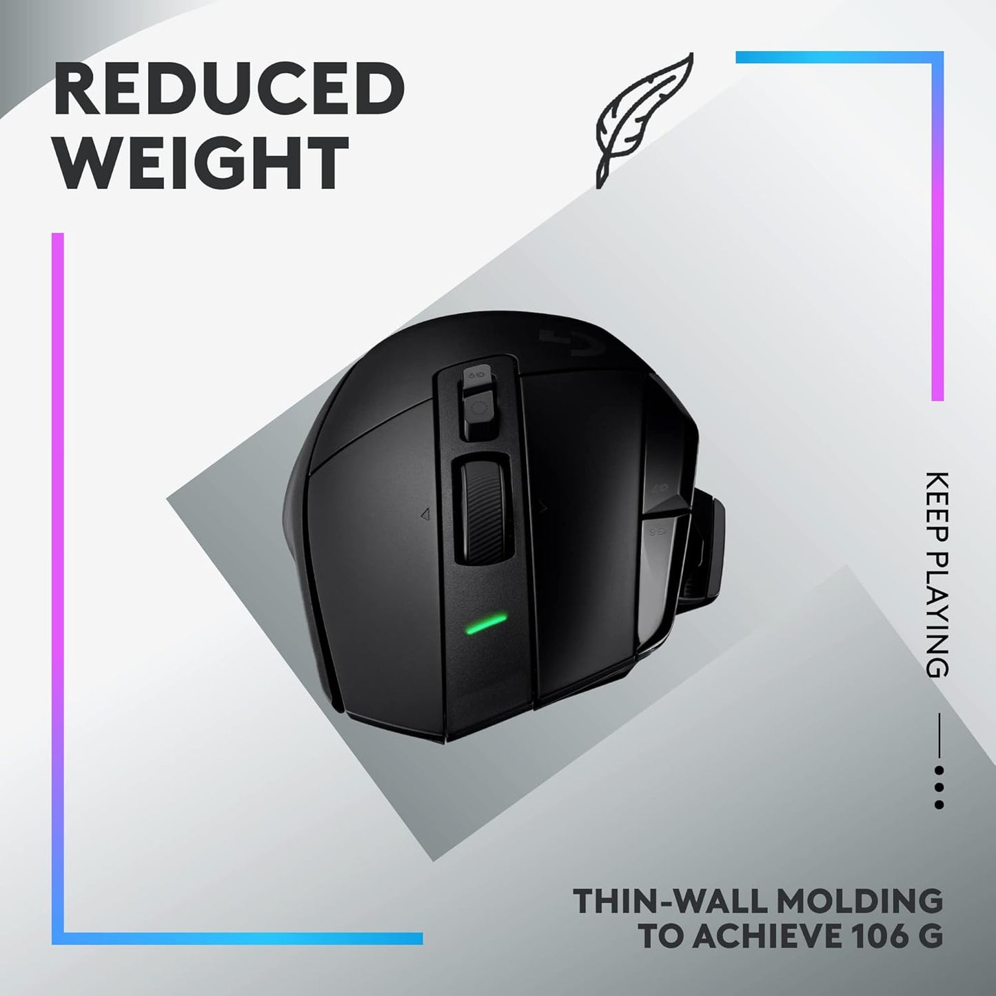 OPEN BOX Logitech G502 X Lightspeed Plus Wireless RGB Gaming Mouse - Optical Mouse with LIGHTFORCE Hybrid switches, LIGHTSYNC RGB, Hero 25K Gaming Sensor, Compatible with PC/macOS/Windows - Black