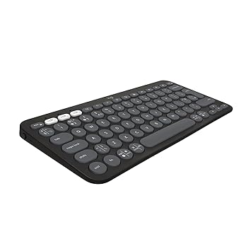 OPEN BOX Logitech Pebble Keys 2 K380s, Multi-Device Bluetooth Wireless Keyboard with Customisable Shortcuts, Slim and Portable, Easy-Switch for Windows, macOS, iPadOS, Android, Chrome OS - Tonal White