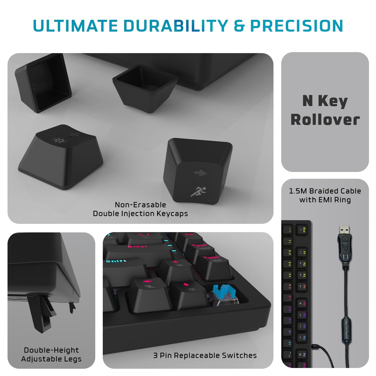 OPEN BOX EvoFox Katana X2 TKL Mechanical Gaming Keyboard | 3‑Pin Replaceable Switches, Dynamic Backlighting, All Keys Anti‑Ghosting, Volume Knob, Copilot, Xbox Gamebar, Screenshot & More (Black)