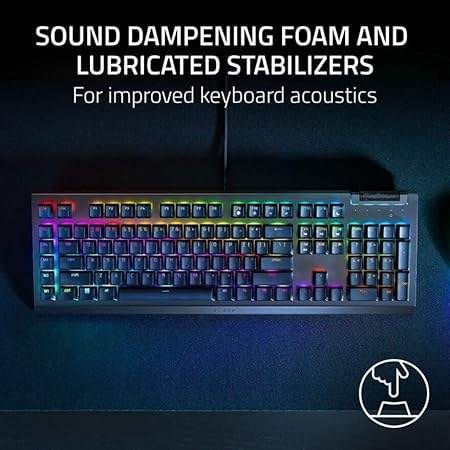 OPEN BOX Razer BlackWidow V4 X -Yellow Switch 6 Dedicated Macro Keys I Multi-Function Roller and Secondary Media Keys I Mechanical Gaming Keyboard Chroma RGB- Black