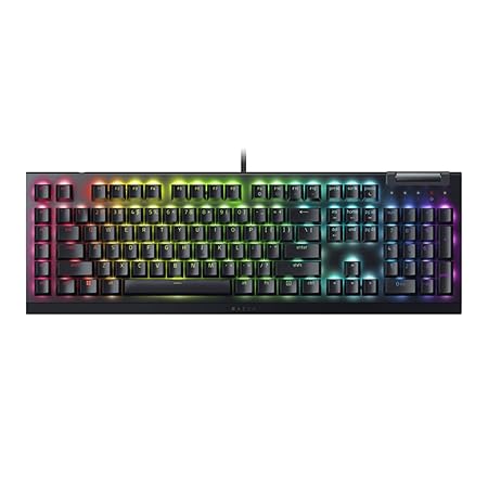OPEN BOX Razer BlackWidow V4 X -Yellow Switch 6 Dedicated Macro Keys I Multi-Function Roller and Secondary Media Keys I Mechanical Gaming Keyboard Chroma RGB- Black