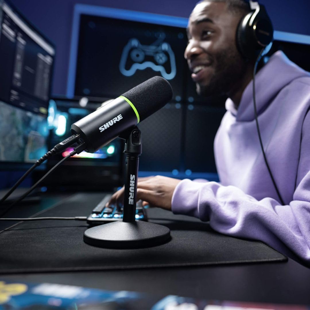 OPEN BOX Shure MV6 Gaming Microphone, Dynamic USB PC Mic for Gaming & Streaming