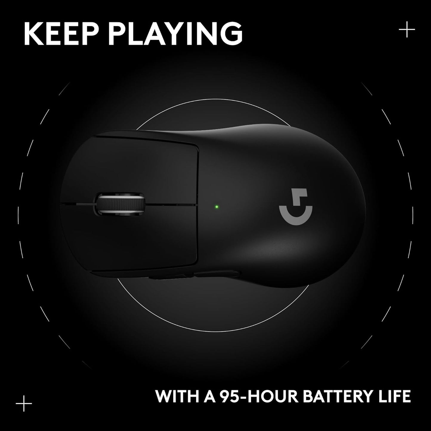 OPEN BOX Logitech G PRO X Superlight 2 DEX Lightspeed Wireless Gaming Mouse, 60g Pro-Grade Lightweight Mouse with 5 Programmable Buttons, 44k DPI Sensor, USB-C Charging, for PC/Mac - Black
