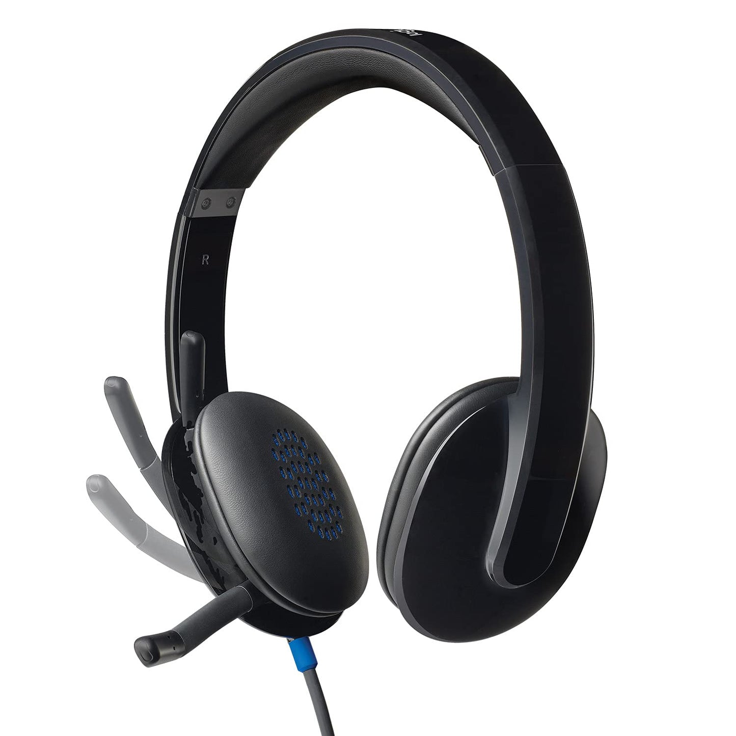 OPEN BOX Logitech H540 Stereo Wired Headphones On Ear Headphones With Mic With Noise-Cancelling Usb, On Ear Controls, Mute Indicator Light, Pc/Mac/Laptop - (Black)