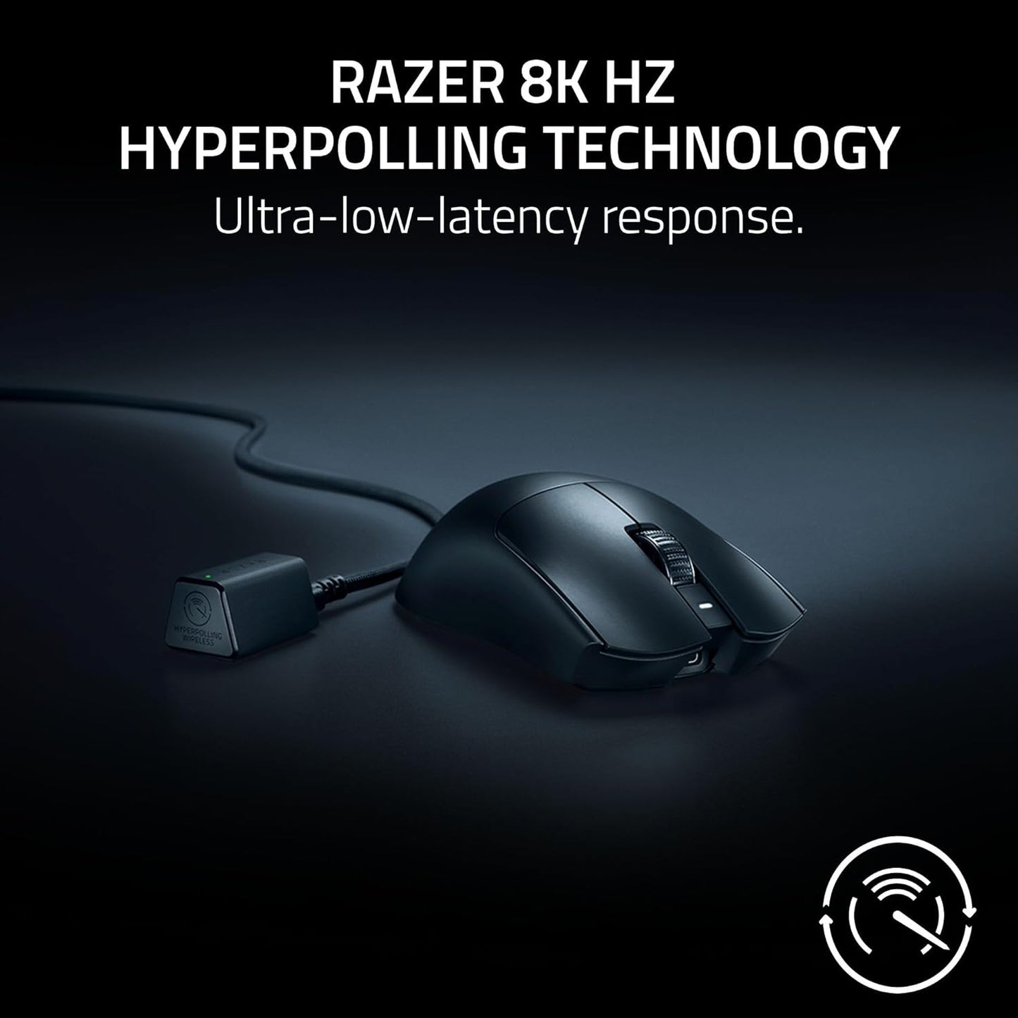 OPEN BOX Razer Viper V3 Pro Wireless Esports Gaming Mouse: Symmetrical - 54g Lightweight - 8K Polling - 35K DPI Optical Sensor - Gen3 Optical Switches - 8 Programmable Buttons - 95 Hr Battery - Black