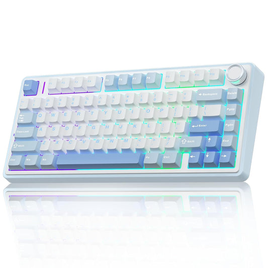 OPEN BOX AULA F75 75% Wireless Mechanical Keyboard | Hot Swappable | Pre-lubed Linear Switches | RGB Backlit | 2.4GHz/Type-C/Bluetooth Gaming Keyboard