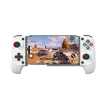 OPEN BOX EvoFox Deck Smartphone Gamepad with iPhone/Android, XBOX, HID & Keymap mode for Android | Bluetooth v5.0 | Dual Vibration motors | Magnetic Hall 3D Joysticks | RGB Lighting and Backlit Controls