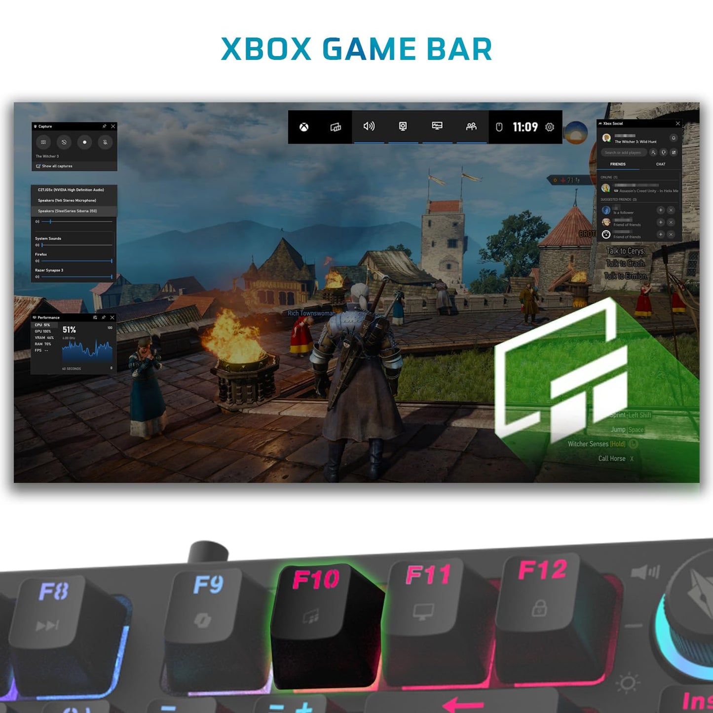 OPEN BOX EvoFox Katana X2 TKL Mechanical Gaming Keyboard | 3‑Pin Replaceable Switches, Dynamic Backlighting, All Keys Anti‑Ghosting, Volume Knob, Copilot, Xbox Gamebar, Screenshot & More (Black)