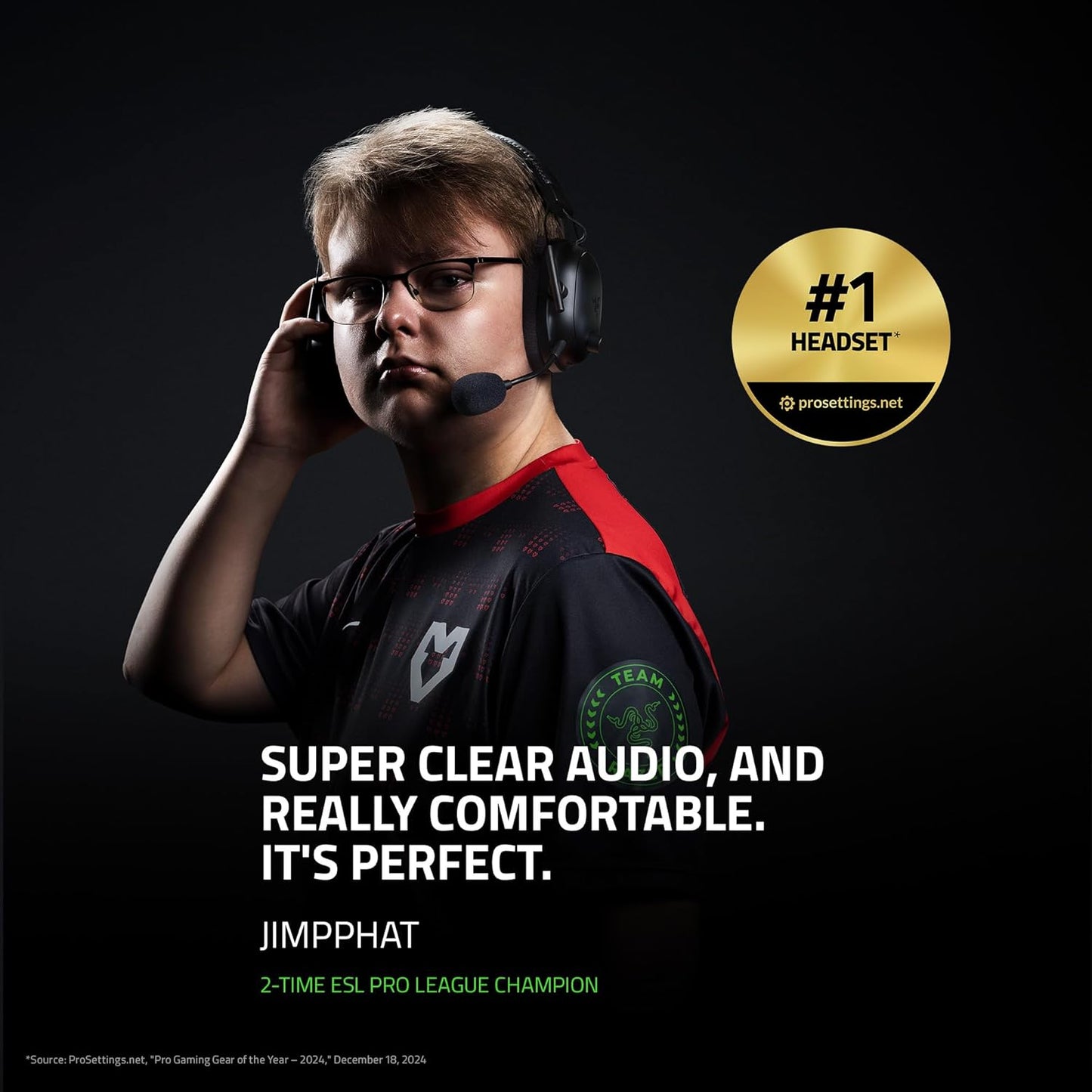 OPEN BOX Razer BlackShark V2 Pro Wireless Gaming Headset 2020 Edition: 50MM Titanium Drivers - HyperClear Super Wideband Mic - Noise-isolating Earcups - 70 Hour Battery Life - Black