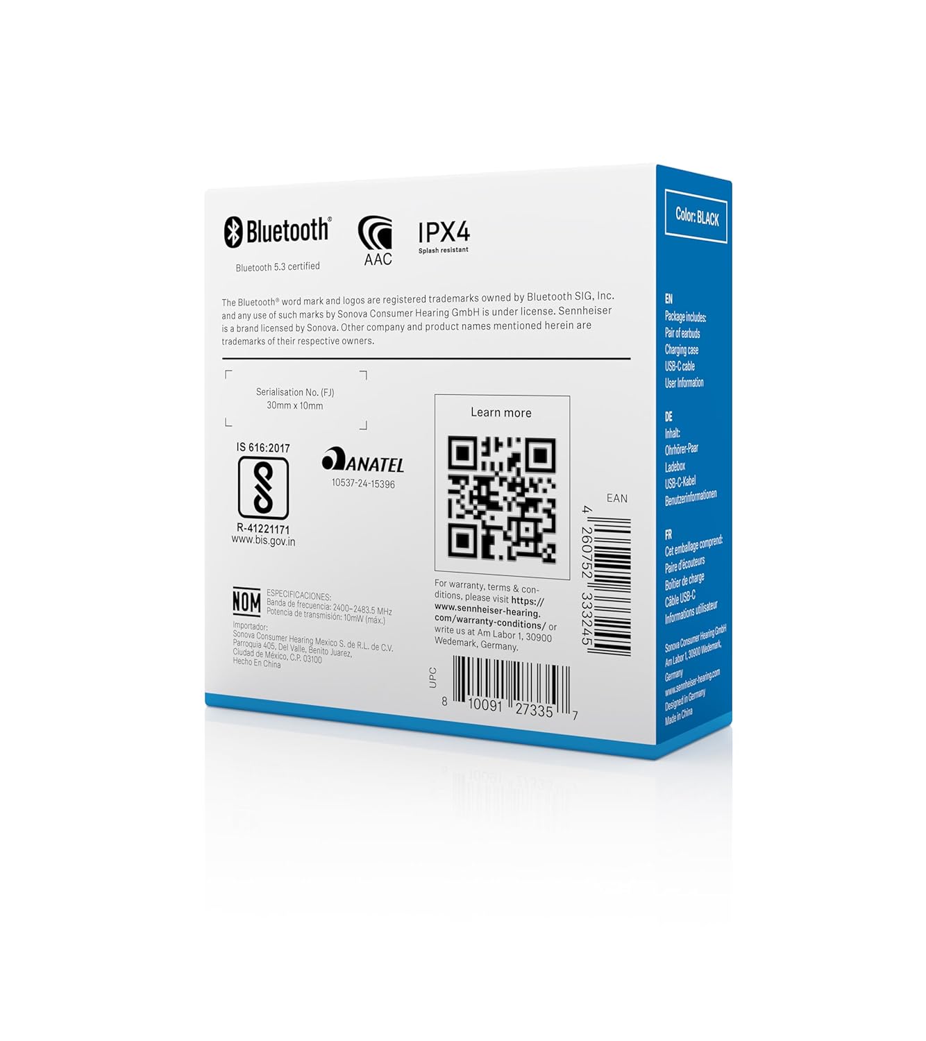 OPEN BOX Sennheiser ACCENTUM Open True Wireless Earbuds-Smart Touch Controls, Lightweight & Breathable Design, Upto 28H Battery, Quick Charging, IPX4 Splash Resistance