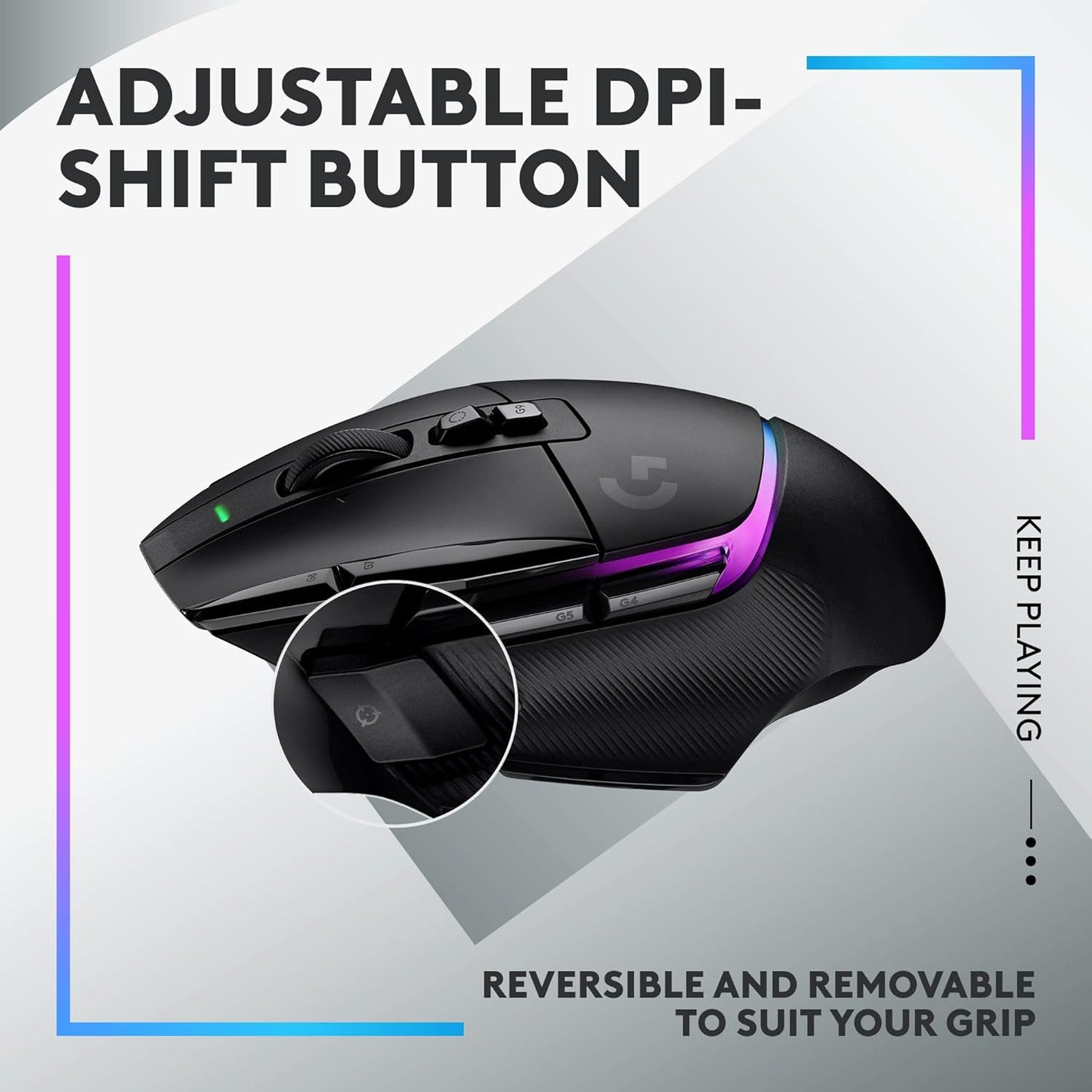OPEN BOX Logitech G502 X Lightspeed Plus Wireless RGB Gaming Mouse - Optical Mouse with LIGHTFORCE Hybrid switches, LIGHTSYNC RGB, Hero 25K Gaming Sensor, Compatible with PC/macOS/Windows - Black