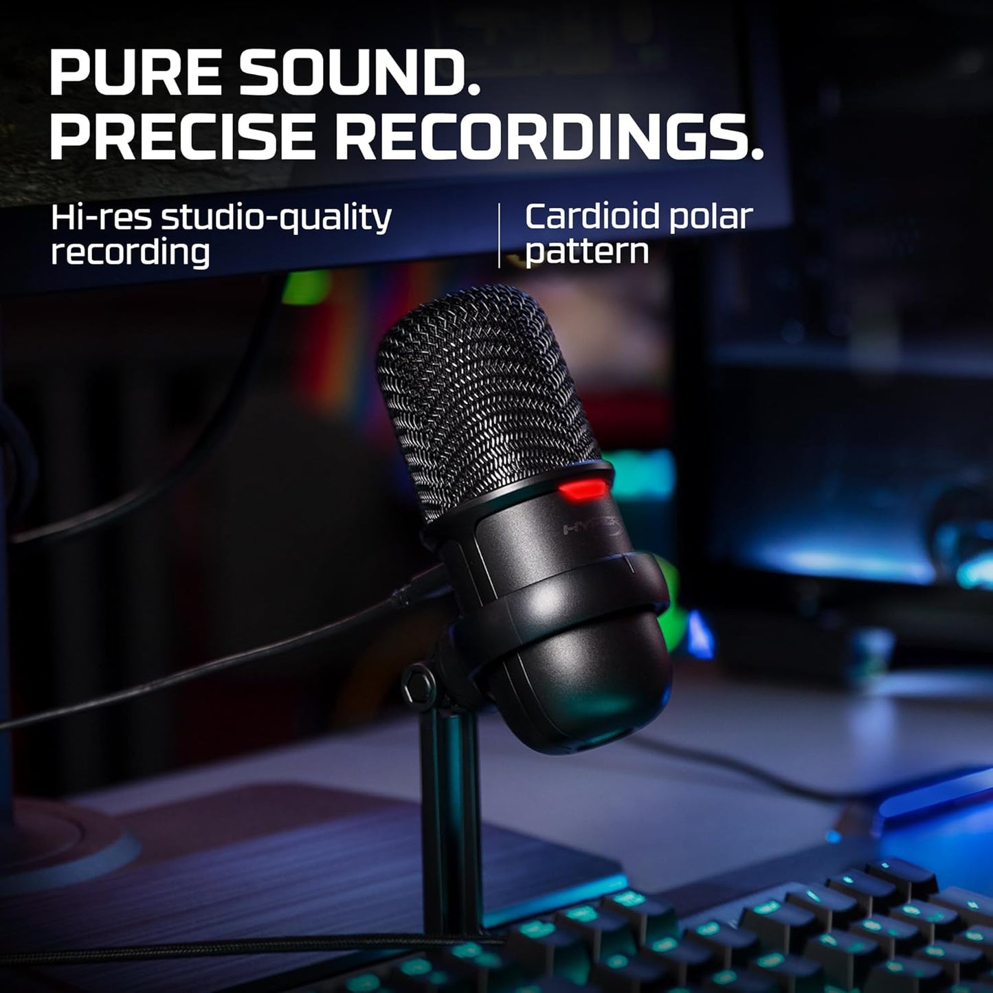 SEALED PACK HyperX Solocast-USB Condenser Gaming Unidirectional Microphone,for Pc,Ps4,and Mac