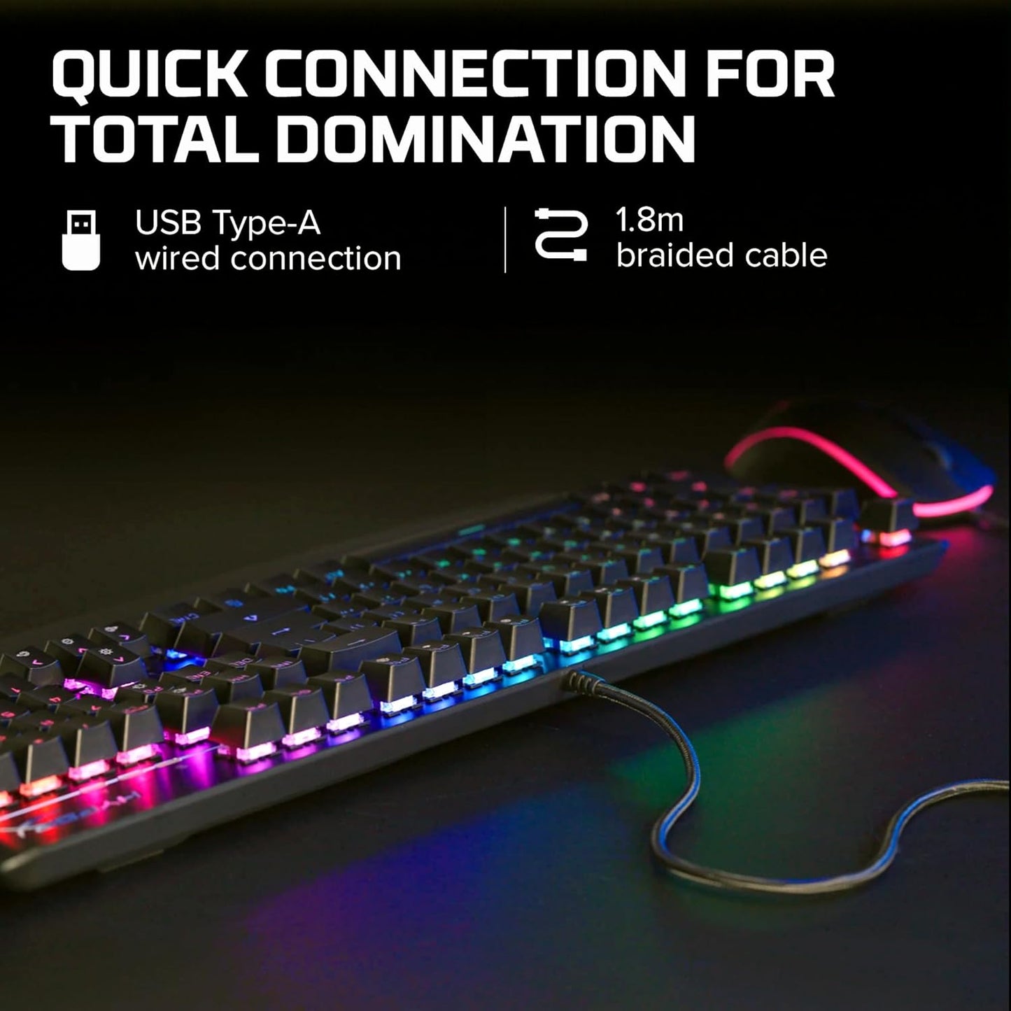 OPEN BOX HyperX Alloy Mkw100 Mechanical Gaming Keyboard, Dynamic RGB Lighting, Onboard Memory to Save Lighting Profiles, Dust-Proof Mechanical Switches
