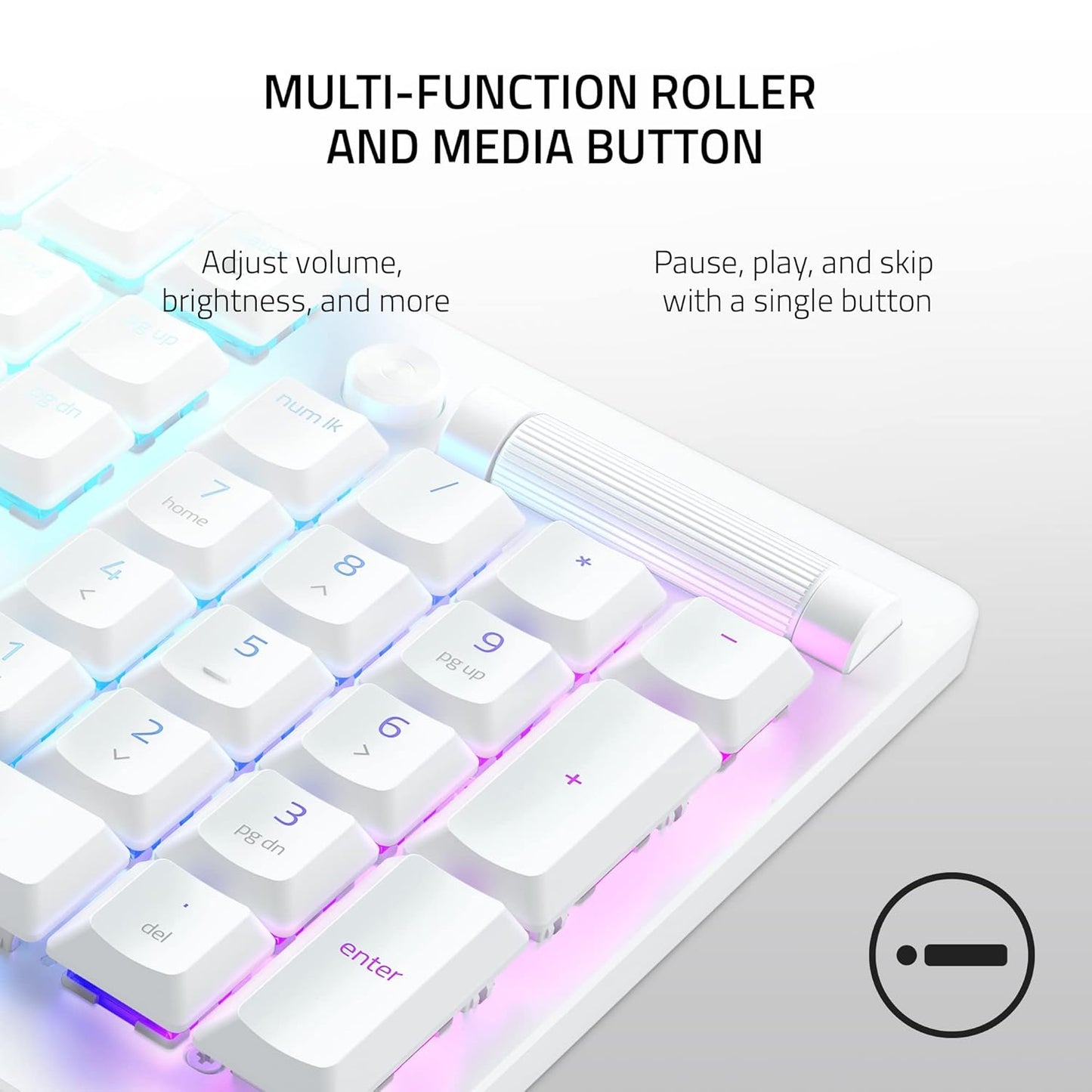 SEALED PACK Razer DeathStalker V2 Pro - Wireless Low Profile Optical Gaming Keyboard White Edition