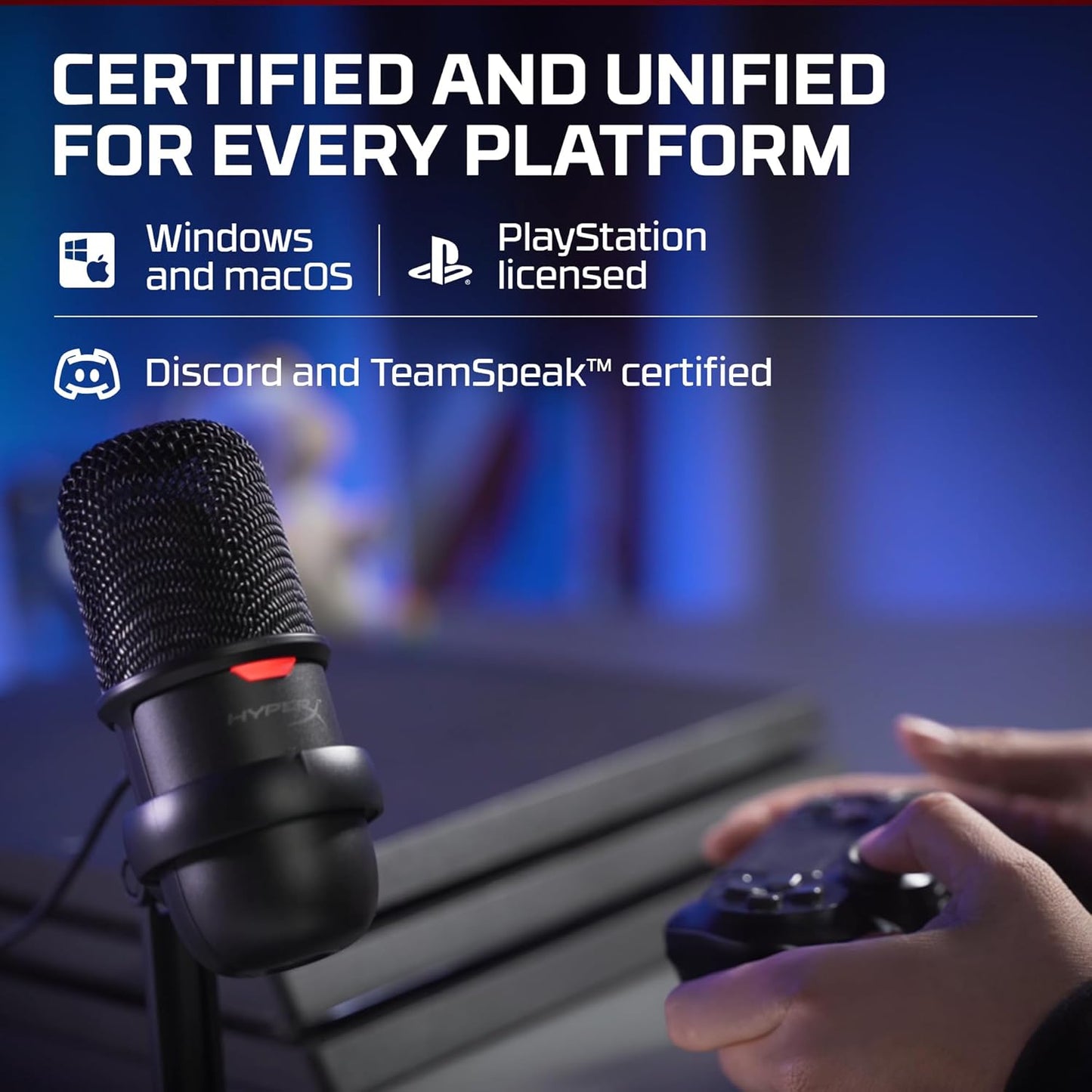 SEALED PACK HyperX Solocast-USB Condenser Gaming Unidirectional Microphone,for Pc,Ps4,and Mac