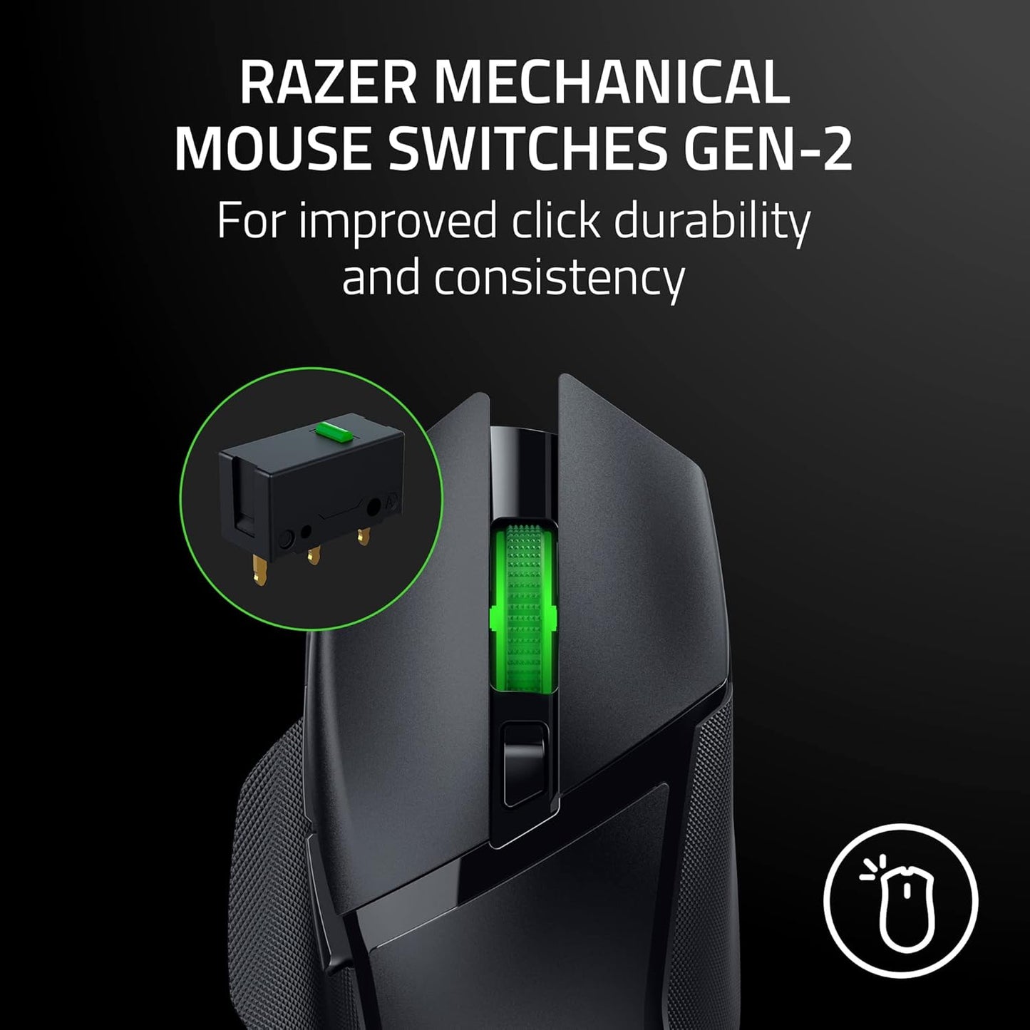 OPEN BOX Razer Basilisk V3 X HyperSpeed Wireless Gaming Mouse: Bluetooth & HyperSpeed Wireless Compatible | 7 Programmable Buttons | 18000 DPI Optical Sensor