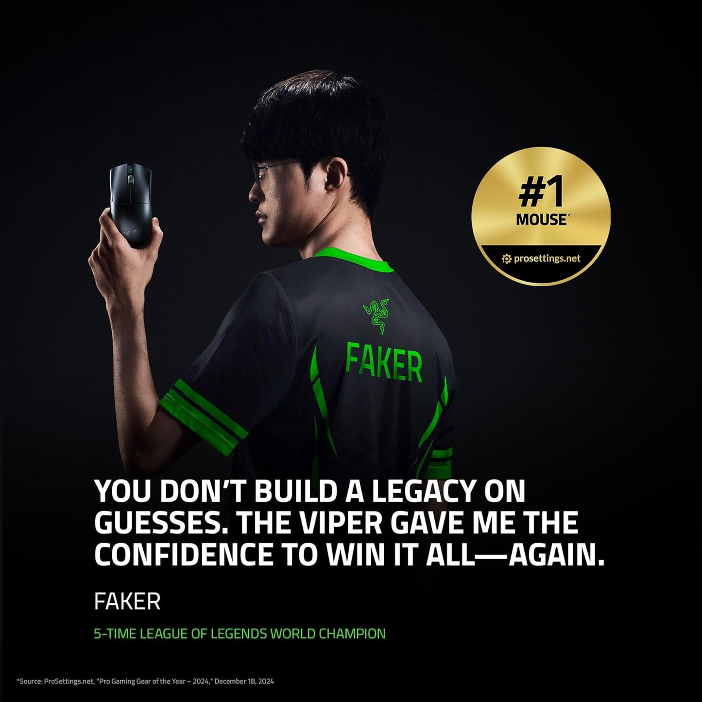 OPEN BOX Razer Viper V3 Pro Wireless Esports Gaming Mouse: Symmetrical - 54g Lightweight - 8K Polling - 35K DPI Optical Sensor - Gen3 Optical Switches - 8 Programmable Buttons - 95 Hr Battery - Black