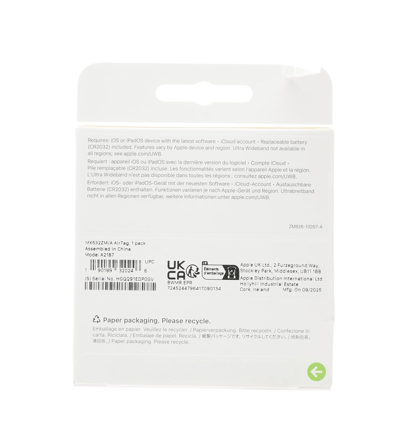 OPEN BOX New Apple AirTag (Pack Of 4)