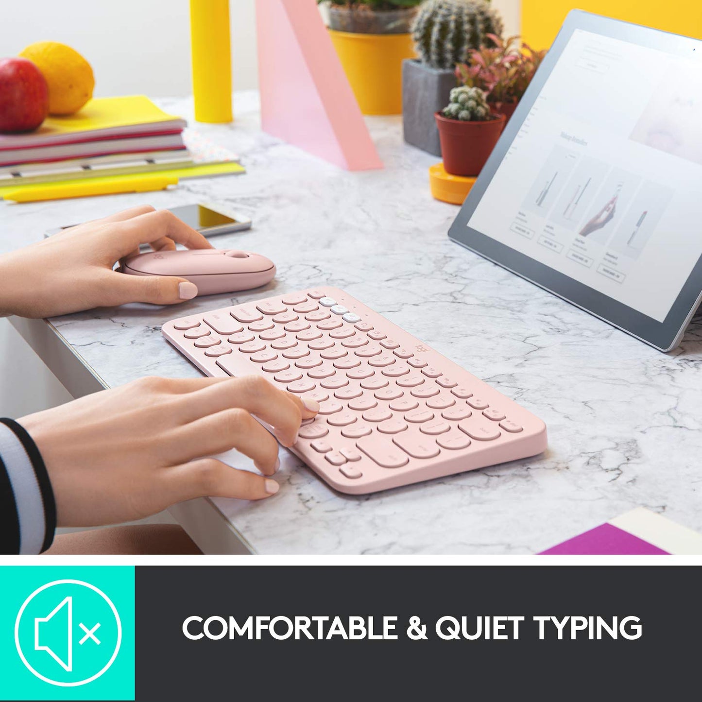 OPEN BOX Logitech K380 Wireless Multi-Device Bluetooth Keyboard for Windows, Apple Ios, Apple Tv, Android Or Chrome, for Pc/Mac/Laptop/Smartphone/Tablet