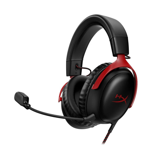 OPEN BOX HyperX Cloud Iii – Wired Gaming Over Ear Headset, Pc, Ps5, Xbox Series X|S, Angled 53Mm Drivers, DTS, Memory Foam, Durable Frame, Ultra-Clear 10Mm Mic, USB-C, USB-A, 3.5Mm
