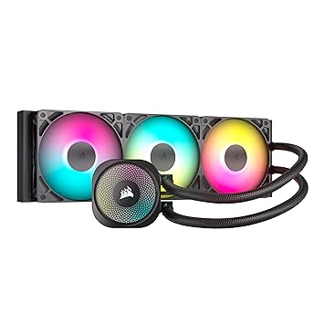 SEALED PACK Corsair Nautilus ARGB Liquid CPU Cooler 360mm AIO Low-Noise Direct Motherboard Connection Daisy-Chain Intel LGA 1851/1700, AMD AM5/AM4 3X RS120 ARGB Fans Included Black