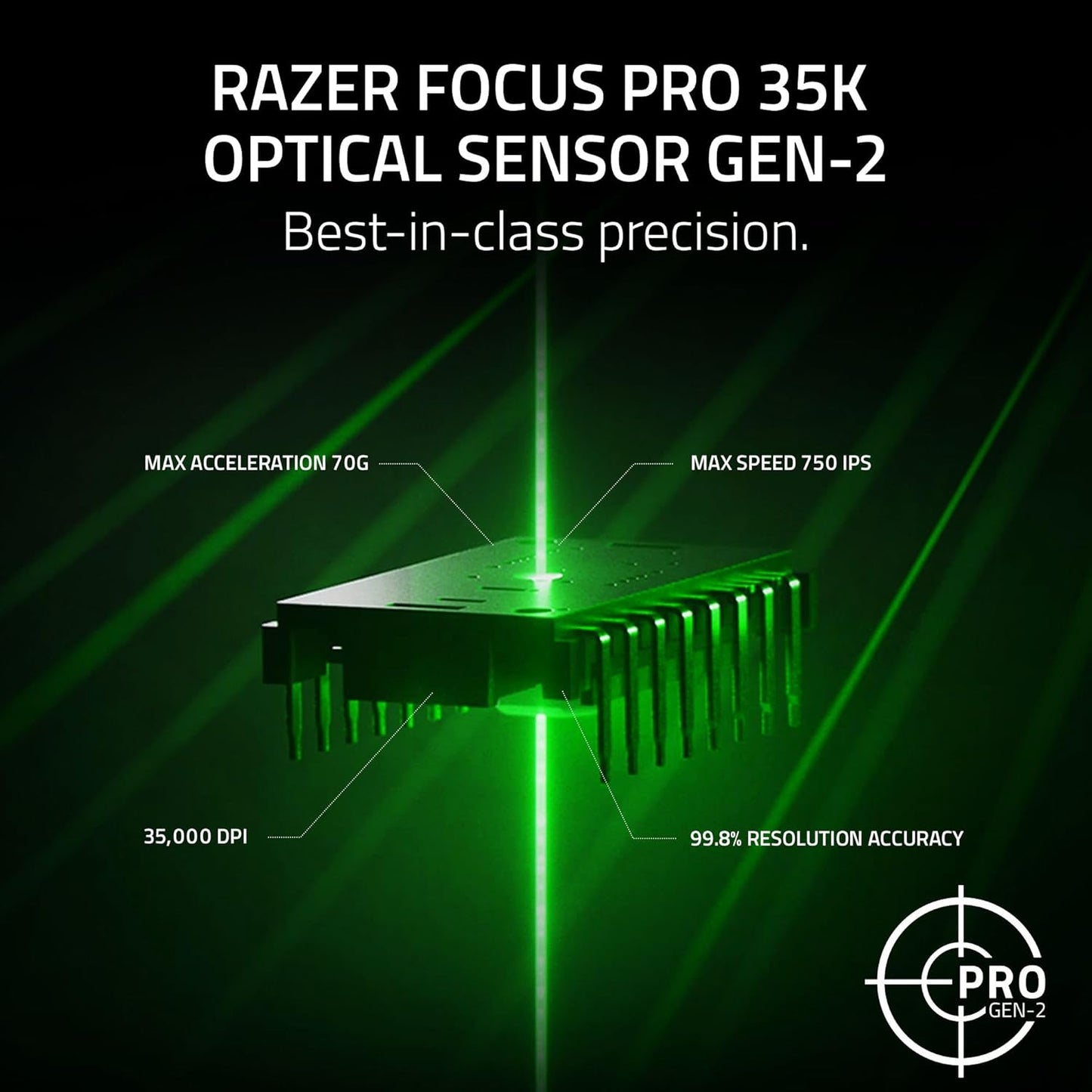 OPEN BOX Razer Viper V3 Pro Wireless Esports Gaming Mouse: Symmetrical - 54g Lightweight - 8K Polling - 35K DPI Optical Sensor - Gen3 Optical Switches - 8 Programmable Buttons - 95 Hr Battery - Black