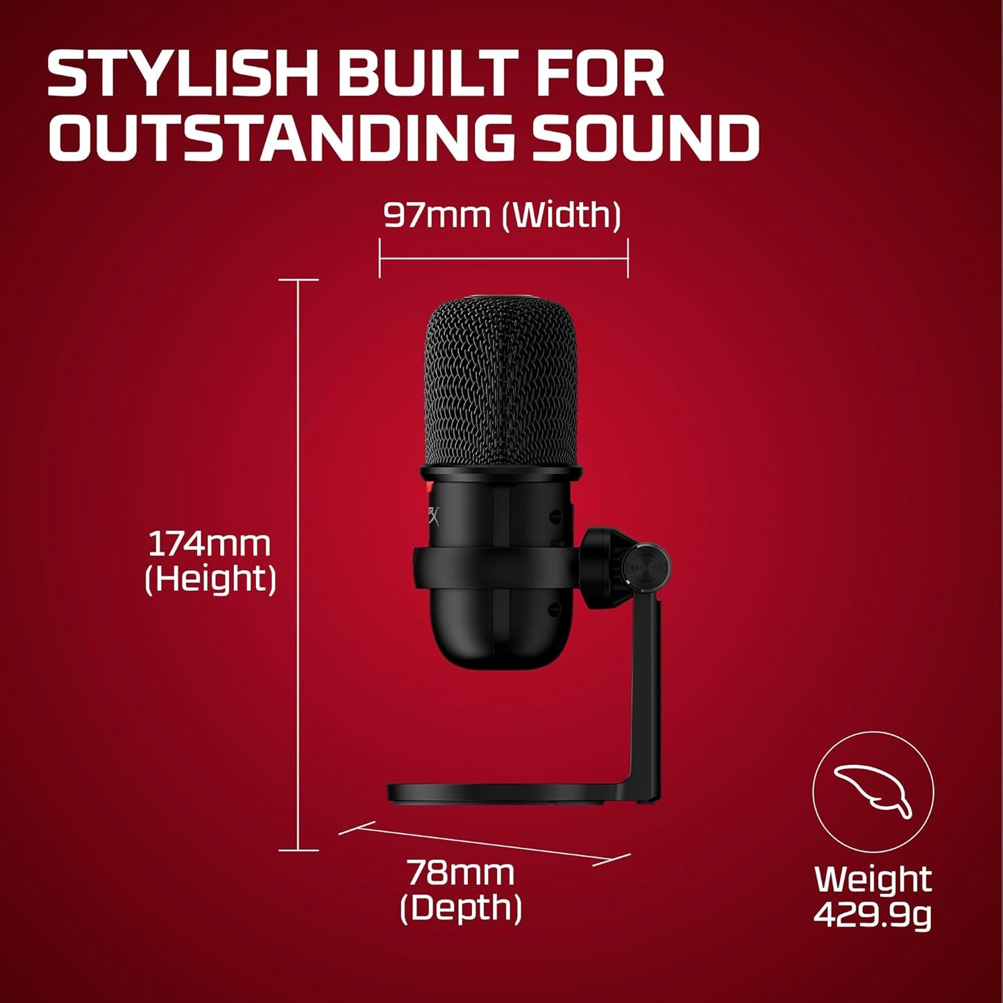 SEALED PACK HyperX Solocast-USB Condenser Gaming Unidirectional Microphone,for Pc,Ps4,and Mac