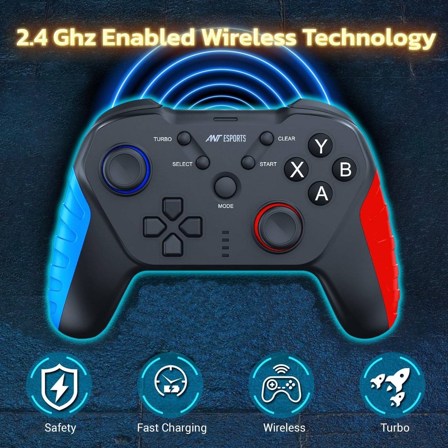 OPEN BOX Ant Esports GP310 Wireless Gamepad, Compatible for PC & Laptop (Windows 10/8 /7, Steam) / PS3 / Android)
