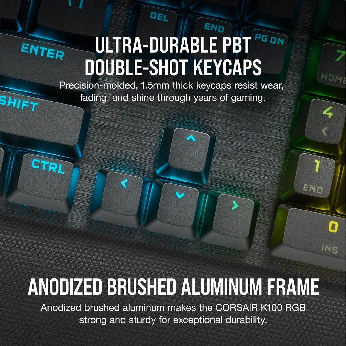 OPEN BOX Corsair K100 RGB Optical-Mechanical USB Gaming Keyboard with OPX RGB Optical-Mechanical Key Switches and AXON Hyper Processing Technology for 4X Faster and 44-Zone RGB Light Edge (Black)