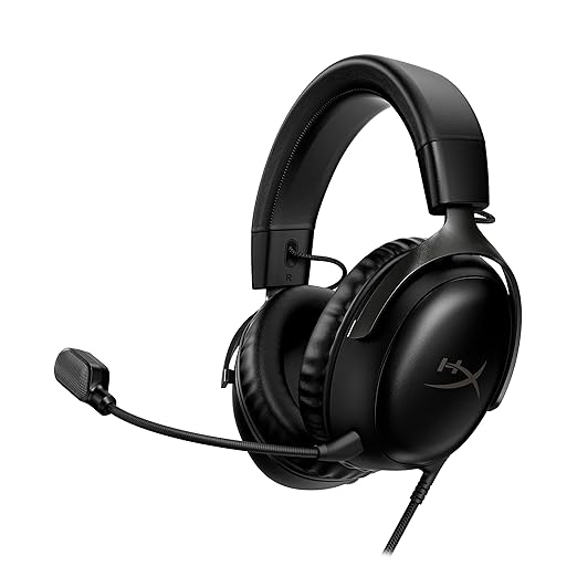 OPEN BOX HyperX Cloud Iii – Wired Gaming Over Ear Headset, Pc, Ps5, Xbox Series X|S, Angled 53Mm Drivers, DTS, Memory Foam, Durable Frame, Ultra-Clear 10Mm Mic, USB-C, USB-A, 3.5Mm