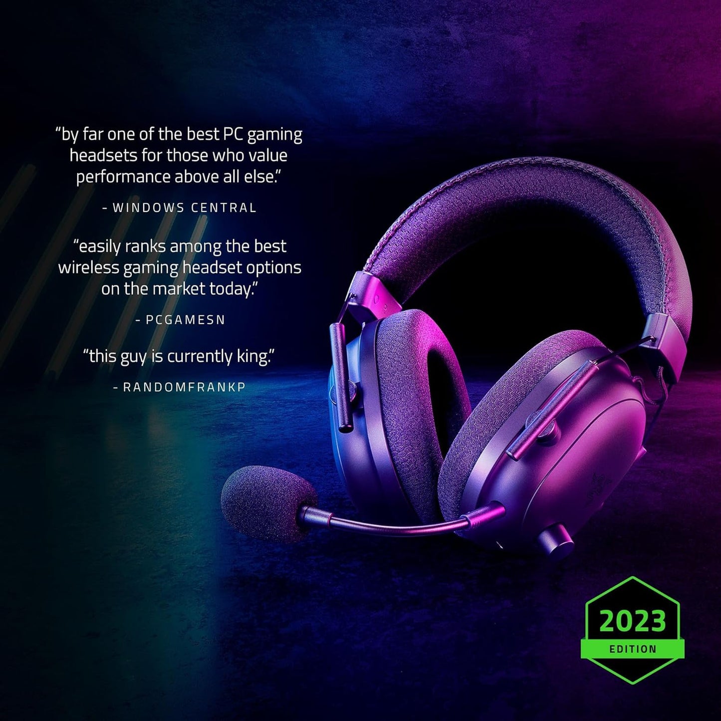 OPEN BOX Razer BlackShark V2 Pro Wireless Gaming Headset 2020 Edition: 50MM Titanium Drivers - HyperClear Super Wideband Mic - Noise-isolating Earcups - 70 Hour Battery Life - Black