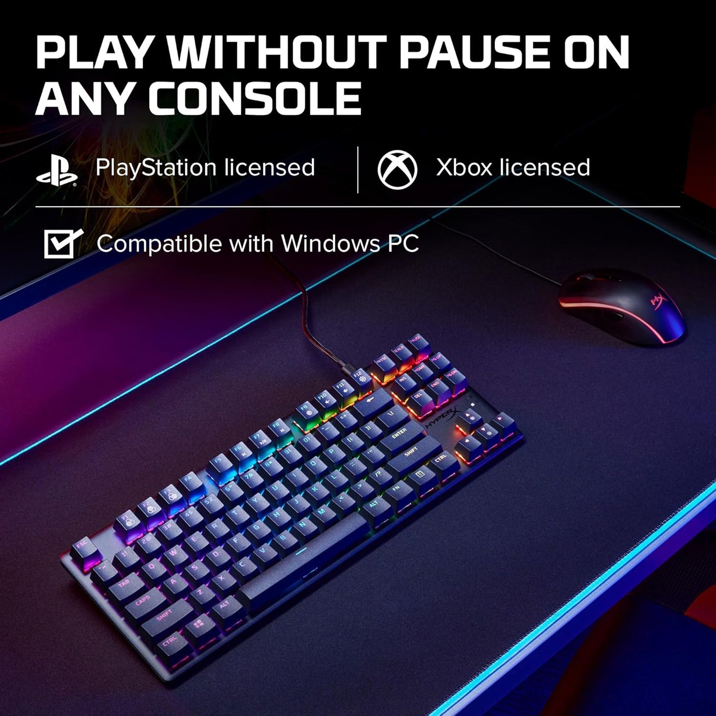 OPEN BOX HyperX Alloy Origins Core Tenkeyless USB Mechanical Gaming Keyboard with Software Controlled Light & Macro Customization, Compact Form Factor, Tactile Switch