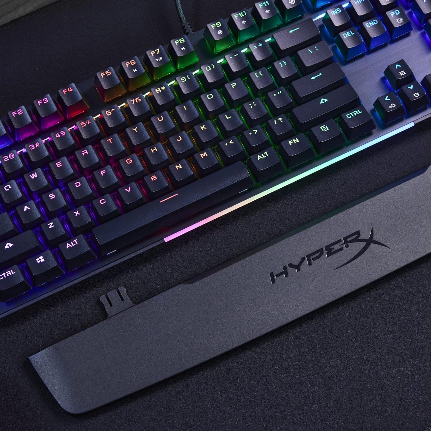 OPEN BOX HyperX Alloy Mkw100 Mechanical Gaming Keyboard, Dynamic RGB Lighting, Onboard Memory to Save Lighting Profiles, Dust-Proof Mechanical Switches