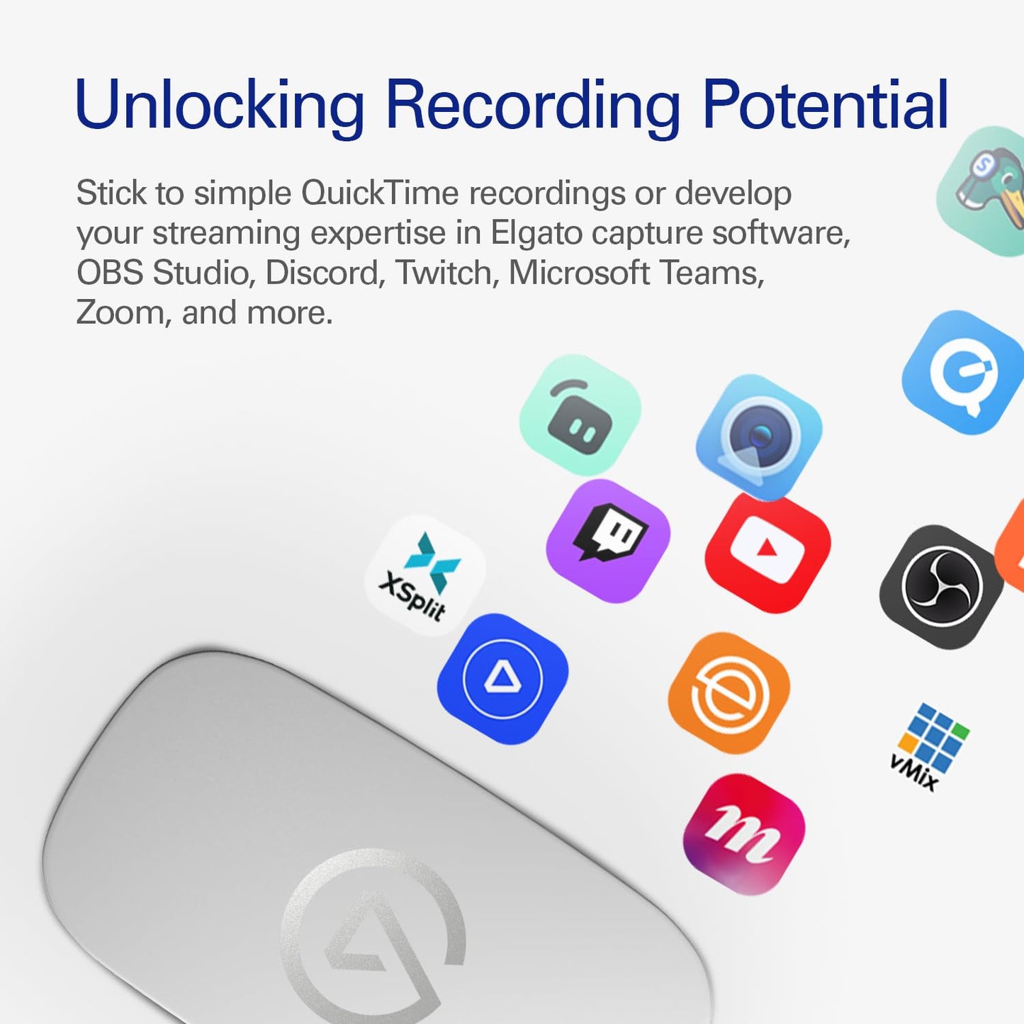 OPEN BOX Elgato Game Capture Neo — 4K60 HDR Passthrough, 1080p60 Capture – for PS4/PS5/Xbox/Switch/iPhone – Capture to Laptop, PC, Mac, iPad