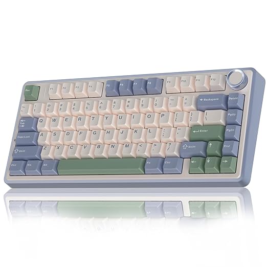 OPEN BOX AULA F75 75% Wireless Mechanical Keyboard | Hot Swappable | Pre-lubed Linear Switches | RGB Backlit | 2.4GHz/Type-C/Bluetooth Gaming Keyboard