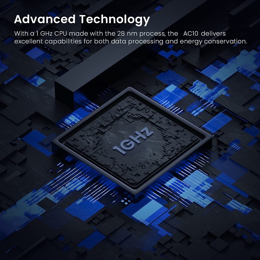 OPEN BOX Tenda AC10 AC1200 Wireless Smart Dual-Band Gigabit WiFi Router, MU-MIMO, 4 Gigabit Ports, 867Mbps/5 GHz+ 300Mbps /2.4GHz, Support VPN Server, WiFi Schedule, (Black, Not a Modem)