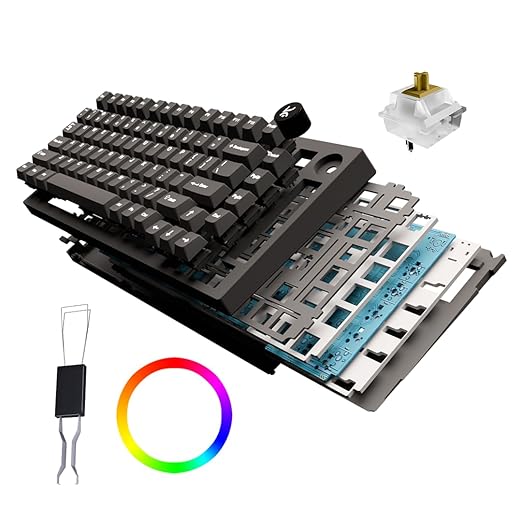 OPEN BOX OPEN BOX Kreo Swarm 75% Wireless Mechanical Keyboard, Wireless Gaming Keyboard with 5-pin Hot Swap PCB and 5 Layers Sound Absorption