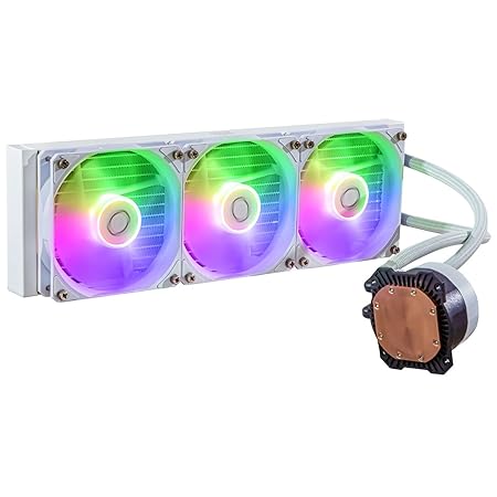 OPEN BOX Cooler Master ML360L Core ARGB CPU Liquid Cooler - White | Support Intel & AMD Processor - LGA1700, LGA1200, LGA1151, AM5, AM4 | Gen S Dual Chamber Pump | 360mm AIO | New Pressure Optimised Fans