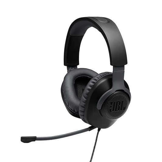OPEN BOX JBL Quantum 100 Wired Over Ear Gaming Headphones with Mic, 40mm Realistic Dynamic Drivers, Detachable Boom Mic, 1kHz Sensitivity, Memory Foam Cushioning, PC/Mobile/PS/Xbox/Nintendo/VR Compatible-Black
