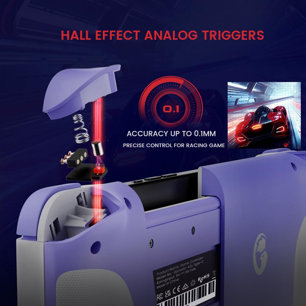 OPEN BOX GameSir X2s Type-C iPhone 15/Android Controller, Game Controller, Home Effect Stick & Trigger, Pass-Through Charging, Compatible with iPhone 15 Series (USB-C), Turbo Function, Compatible with XGP