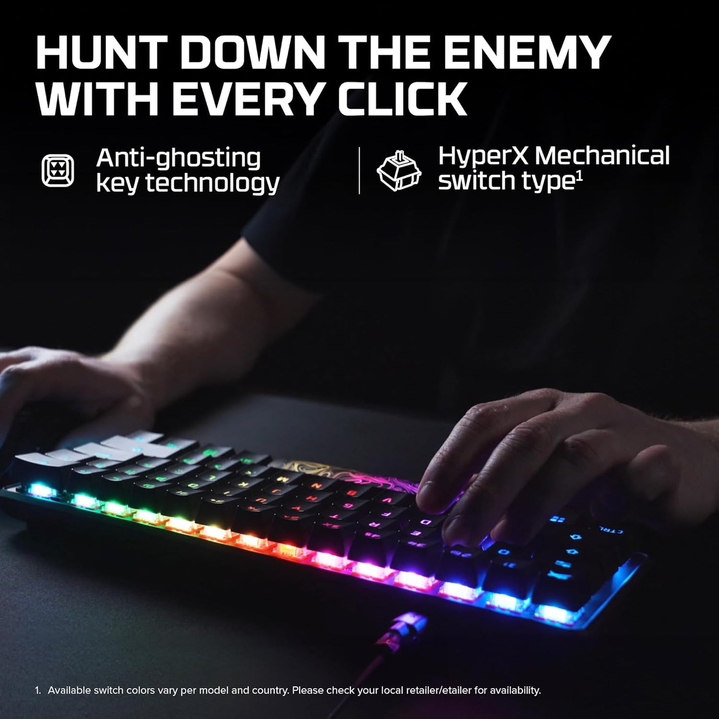 OPEN BOX HyperX Alloy Origins 60 - USB-C Mechanical Gaming Keyboard - Ultra Compact 60% Form Factor - (Aqua Switch) - Double Shot Pbt Keycaps - RGB Led Backlit - Ngenuity Software Compatible