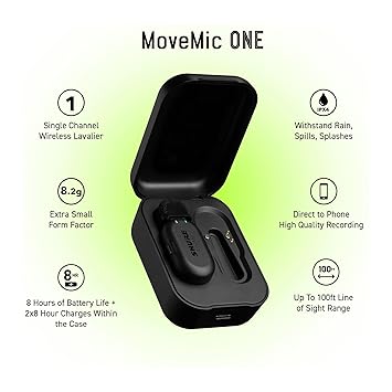 OPEN BOX Shure MoveMic One - Pro Direct to Phone Wireless Lavalier Microphone