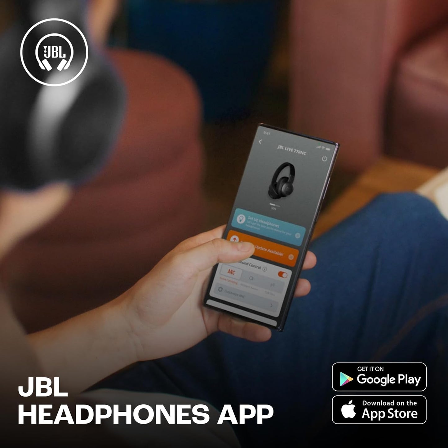 SEALED PACK JBL Live 770NC True Adaptive Noise Cancellation Headphones Wireless Over Ear, Spatial Sound, 65Hrs Playtime, Speed Charge, Multipoint Connect and Personi-Fi 2.0, BT 5.3, Google Fast Pair, Alexa