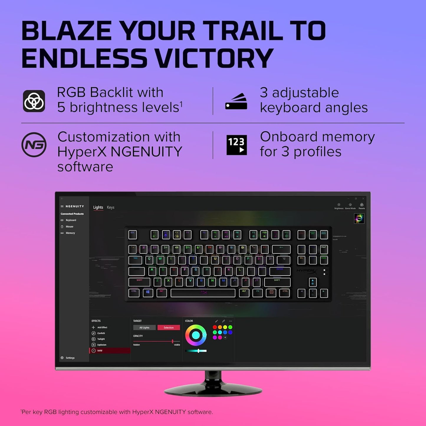 OPEN BOX HyperX Alloy Origins Core Tenkeyless USB Mechanical Gaming Keyboard with Software Controlled Light & Macro Customization, Compact Form Factor, Tactile Switch