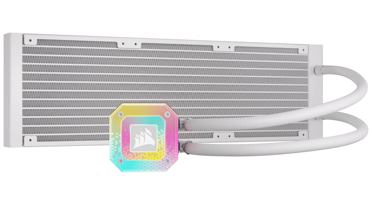 OPEN BOX Corsair iCUE H150i Elite CAPELLIX XT Desktop Liquid CPU Cooler - Three AF120 RGB Elite Fans - 360mm Radiator - Intel® LGA 1700, 1200, 115X, 2066, AMD® AM5, AM4 - Included iCUE Commander CORE