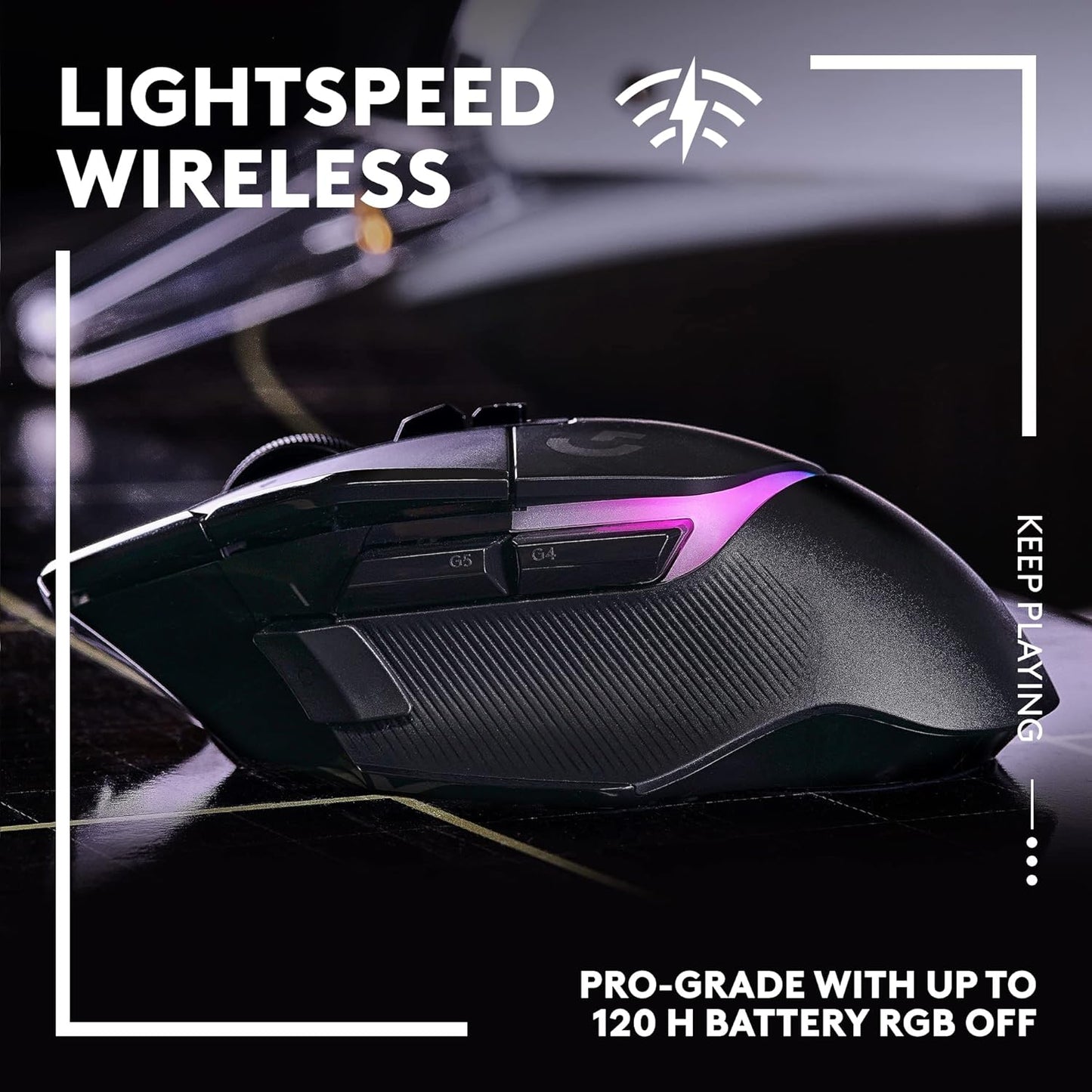 OPEN BOX Logitech G502 X Lightspeed Plus Wireless RGB Gaming Mouse - Optical Mouse with LIGHTFORCE Hybrid switches, LIGHTSYNC RGB, Hero 25K Gaming Sensor, Compatible with PC/macOS/Windows - Black