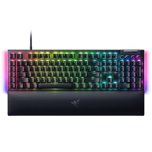OPEN BOX Razer BlackWidow V4 -Yellow Mechanical Switches I 6 Dedicated Macro Keys I 2-Side Underglow and Per-Key Lighting I Mechanical Gaming Keyboard with Razer Chroma RGB- Black