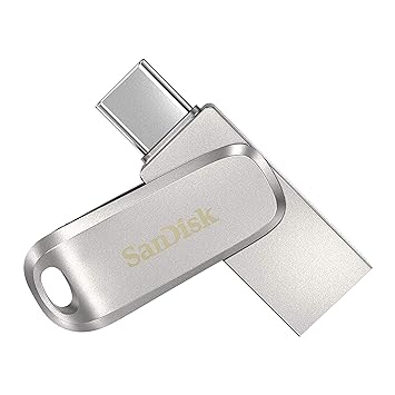 SanDisk Ultra Dual Drive Luxe USB_c Type-C 512GB, OTG, Upto 400MB/S, Pendrive, Silver, 5Y Warranty