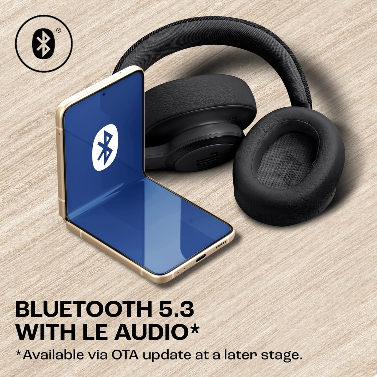SEALED PACK JBL Live 770NC True Adaptive Noise Cancellation Headphones Wireless Over Ear, Spatial Sound, 65Hrs Playtime, Speed Charge, Multipoint Connect and Personi-Fi 2.0, BT 5.3, Google Fast Pair, Alexa
